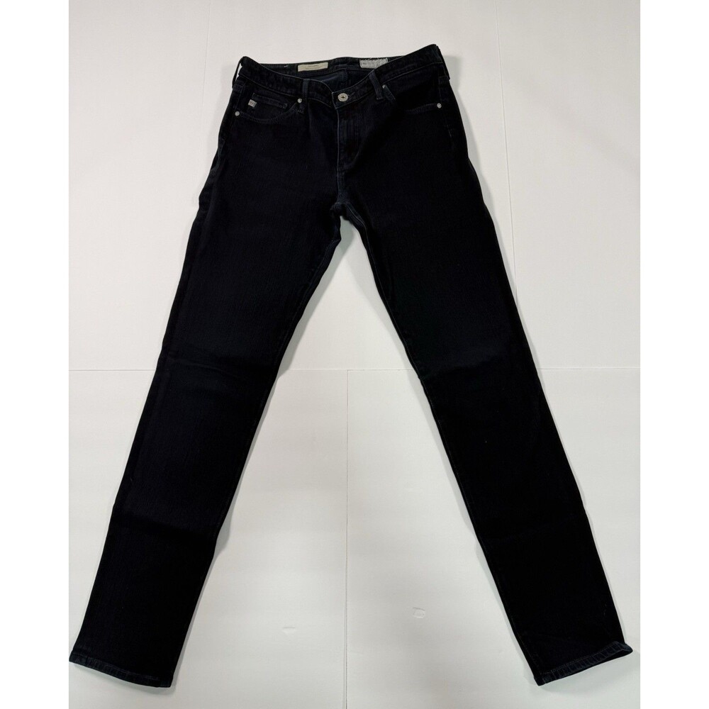 AG Adriano Goldschmied The Prima Mid Rise Cigarette Black Jeans 360 Contour 28R